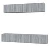 vidaXL 5-tlg. TV-Schrank-Set Grau Sonoma Holzwerkstoff