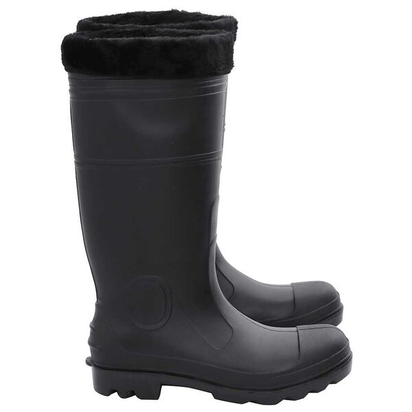 vidaXL Gummistiefel mit Herausnehmbarem Innenfutter Schwarz Gr. 42 PVC