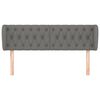 vidaXL Kopfteil mit Ohren Dunkelgrau 147x23x78/88 cm Stoff