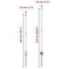 vidaXL Zaunpfosten 7 pcs Grün Ø32mm 170 cm Verzinkter Stahl