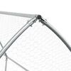 vidaXL H&uuml;hnerk&auml;fig Silbern 400x105x182 cm Verzinkter Stahl