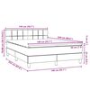 vidaXL Boxspringbett mit Matratze & LED Dunkelgrau 140x220 cm Samt