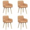 vidaXL Esszimmerst&uuml;hle 4 stk. Boucl&eacute; Beige 59 x 57 x 85 cm