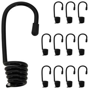 vidaXL Haken 12 Stk. Schwarz 4 mm x 5 cm Stahl