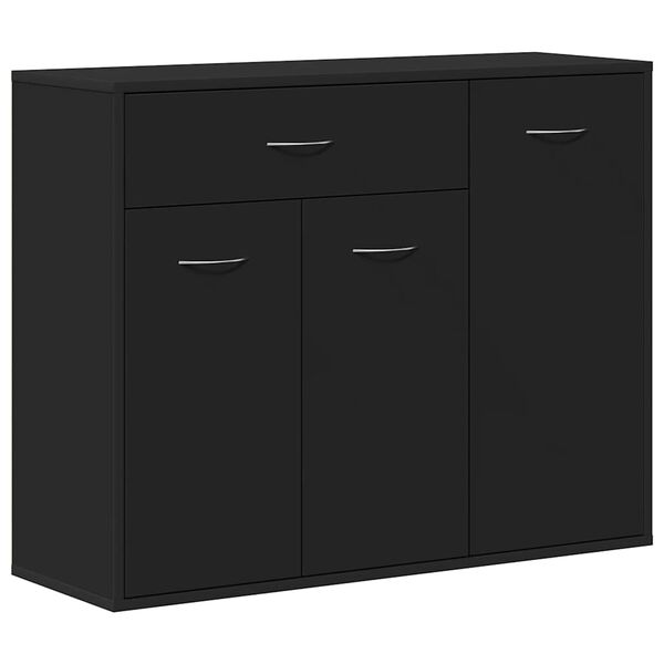 vidaXL Sideboard Schwarz 88x30x70 cm Holzwerkstoff