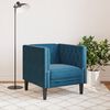 vidaXL Chesterfield-Sessel Blau Samt