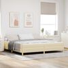 vidaXL Boxspringbett mit Matratze Creme 200 x 200 cm Stoff