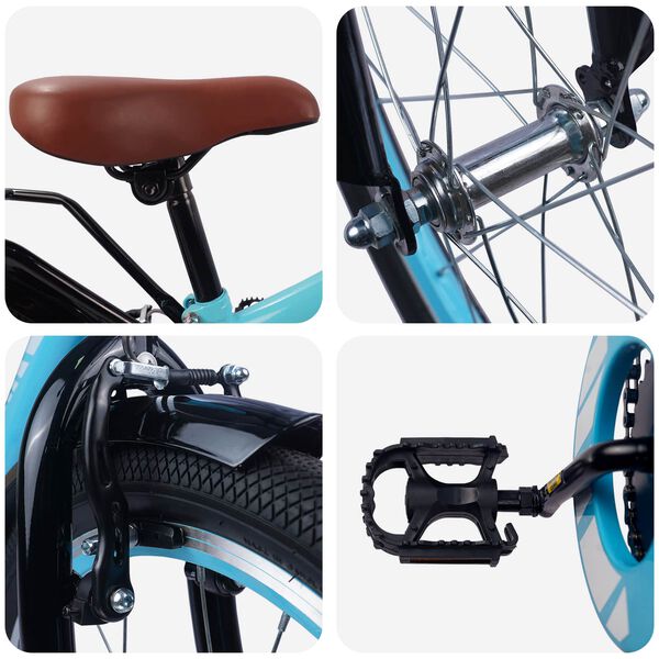 vidaXL Kinderfahrrad 18 Zoll f&uuml;r 5-7 Jahre alt Himmelblau