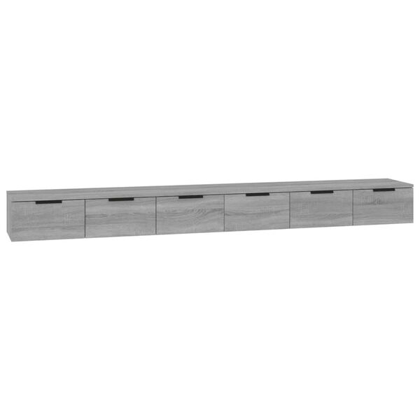 vidaXL Wandschränke 2 Stk. Grau Sonoma 102x30x20 cm Holzwerkstoff