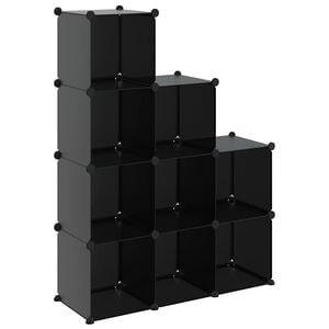 vidaXL Regalsystem mit 9 W&uuml;rfeln Schwarz PP