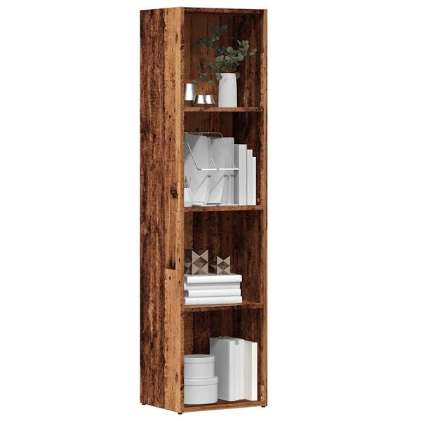 vidaXL B&uuml;cherregal Altholz-Optik 36&times;30&times;143 cm Holzwerkstoff