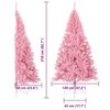 vidaXL K&uuml;nstlicher vorbeleuchteter Weihnachtsbaum Rosa 210 cm PVC