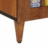 vidaXL Sideboard mit Regal Walnuss 90 x 33,5 x 75 cm Massivholz Mango