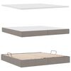 vidaXL Bett mit Stauraum und LED mit Matratze Taupe 200 x 200 cm Stoff