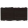 vidaXL Tischplatte 120x60x(2-6) cm Massivholz Behandelt Baumkante