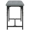 vidaXL Essbank Hellgrau 62x32x45 cm Stahl und Stoff
