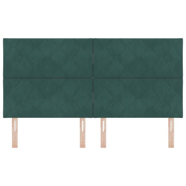 vidaXL Kopfteil mit Kopfteil Dunkelgr&uuml;n 180 cm Samt