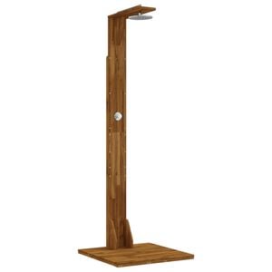 vidaXL Gartendusche 219 cm Massives Akazienholz und Edelstahl Natur