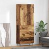 vidaXL Highboard mit Schubladen 2 pcs Altholz Holzwerkstoff