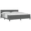 vidaXL Boxspringbett mit Matratze Dunkelgrau 200 x 200 cm Stoff