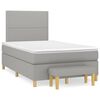 vidaXL Boxspringbett mit Matratze Hellgrau 120x190 cm Stoff