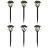 vidaXL Au&szlig;en Solarlichter mit Erdnagel 6 pcs Warmes Wei&szlig; 42 cm PP
