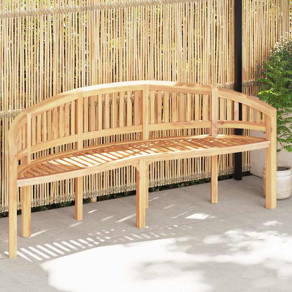 vidaXL Bananenbank 200 cm Massivholz Teak