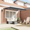 vidaXL Einziehbare Markise Anthrazit 250 x 200 cm Stoff