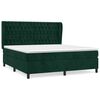 vidaXL Boxspringbett mit Matratze Dunkelgr&uuml;n 160x200 cm Samt