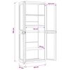 vidaXL Gartenschrank Schwarz 65x37x165 cm PP