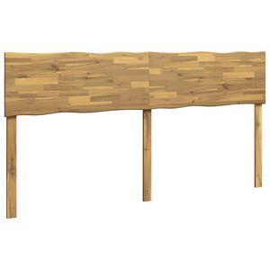 vidaXL Kopfteil mit Live Edge ROSTOCK Wei&szlig; 200 cm Massivholz Akazie