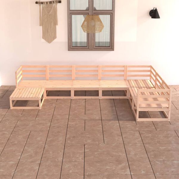 vidaXL 7-tlg. Garten-Lounge-Set Massivholz Kiefer