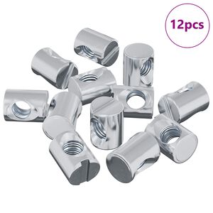 vidaXL Fassmutter 12 pcs Silber M6 x 13 mm Eisen