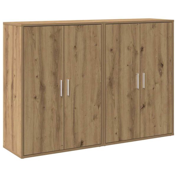 vidaXL Sideboard 2 pcs Artisan-Eiche 60 x 31 x 84 cm Holzwerkstoff