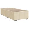 vidaXL Boxspringbett mit Matratze Creme 90x200 cm Stoff