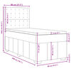 vidaXL Boxspringbett mit Matratze Hellgrau 80x200 cm Stoff