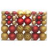 vidaXL Weihnachtskugeln 100 Stk. Golden und Weinrot 3 / 4 / 6 cm