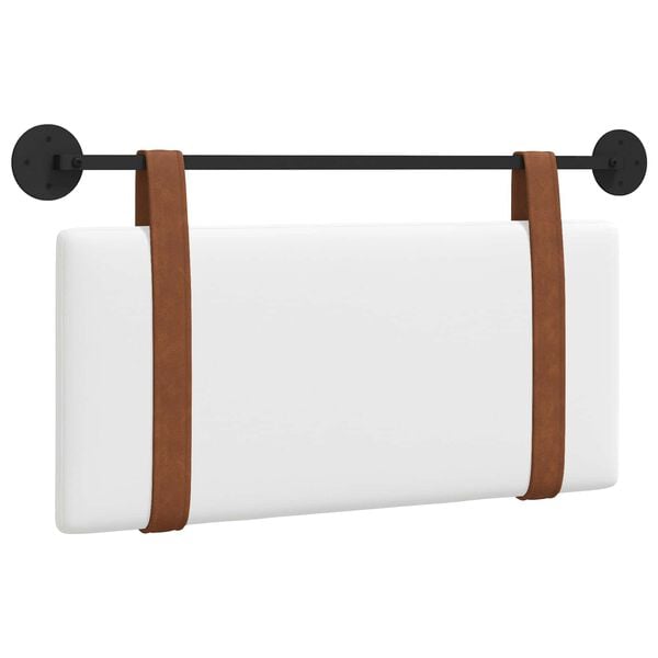 vidaXL H&auml;ngevorderseite Wandmontiert Wei&szlig; 90 x 55 x 5 cm Antikes PU