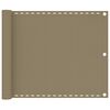 vidaXL Balkon-Sichtschutz Taupe 75x600 cm HDPE