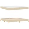 vidaXL Boxspringbett mit Matratze Creme 200 x 200 cm Stoff