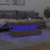 vidaXL Couchtisch mit LED-Leuchten Artisan-Eiche 90x50x40 cm