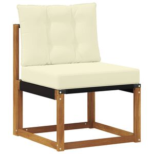 vidaXL Outdoor-Sofagarnitur mit Kissen 9 pcs Natur und Creme