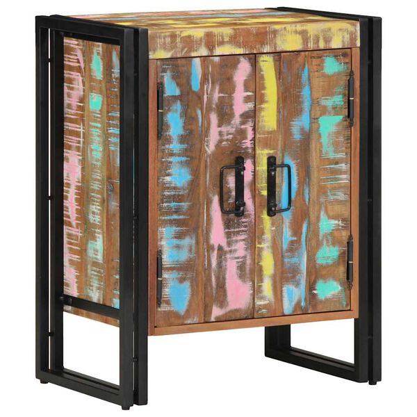 vidaXL Schuhschrank Mehrfarbig 56 x 35 x 70 cm Massivholz Altholz