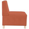 vidaXL Modulares Armfreies Sofa 2 pcs Orange 55 x 74 x 82 cm Cordstoff