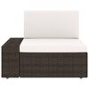 vidaXL Modulares 2-Sitzer-Sofa Poly Rattan Braun
