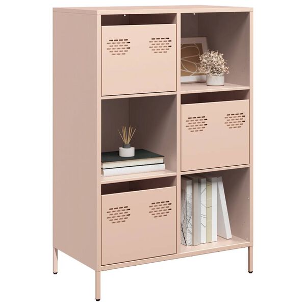vidaXL Highboard Rosa 68x39x103,5 cm Stahl