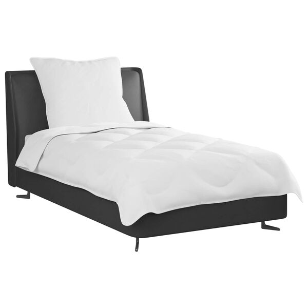 vidaXL Bettdecken Set mit Kissen 2 pcs Wei&szlig; Mikrofaser