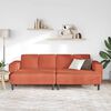 vidaXL Sofa mit Kissen Rot-Orange 250 x 188 x 76 cm Cordstoff
