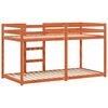 vidaXL Etagenbett Wachsbraun 90x190 cm Massivholz Kiefer