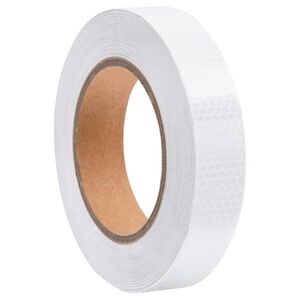 vidaXL Reflektorband Wei&szlig; 2,5 cmx20 m PVC